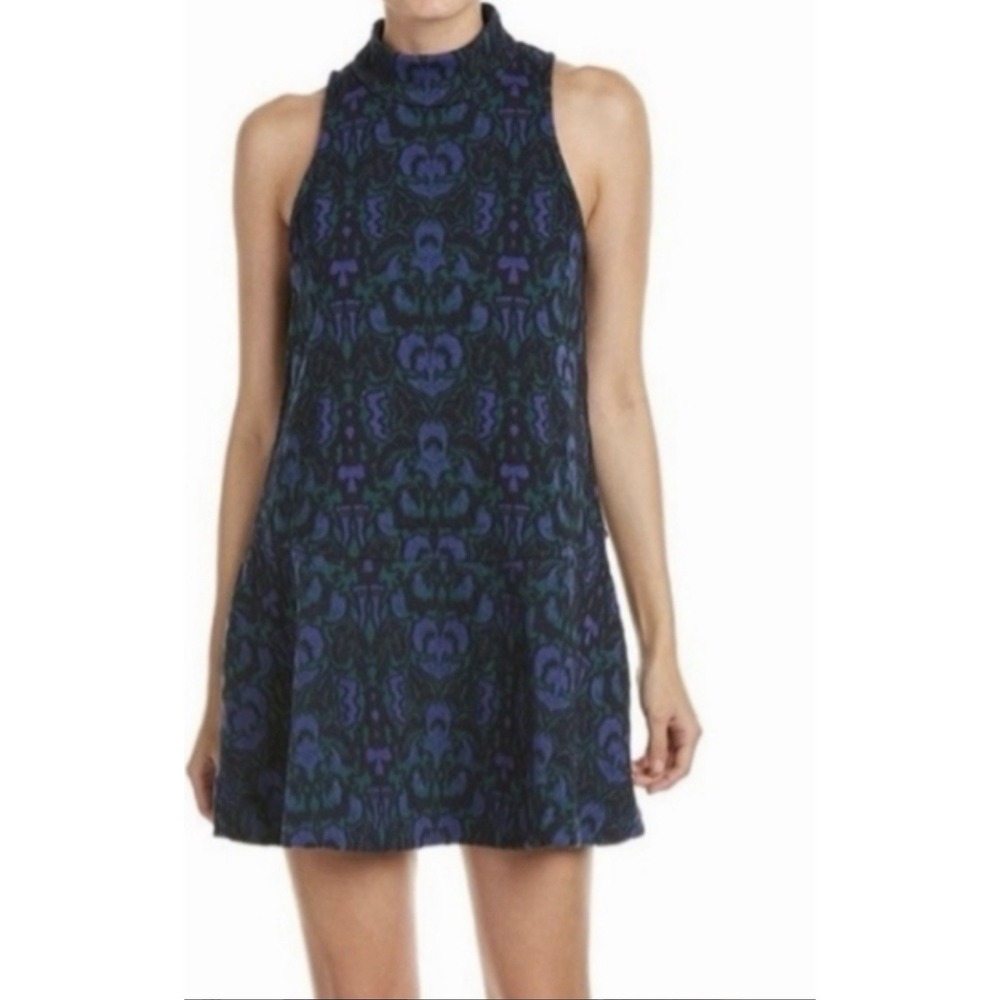 Free People Amelia Knit Mini Dress Sz XS Sleeveless Halter Cottagecore